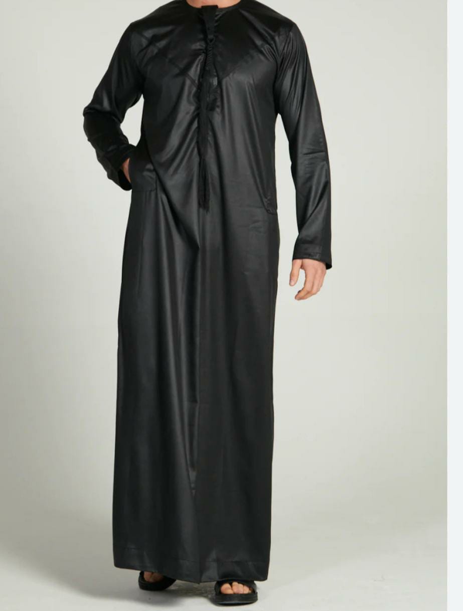 BLACK ARABIC STYLE THOB -  HIM