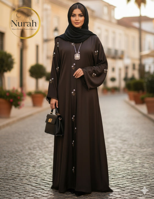 Dubai Elegance Brown Abaya