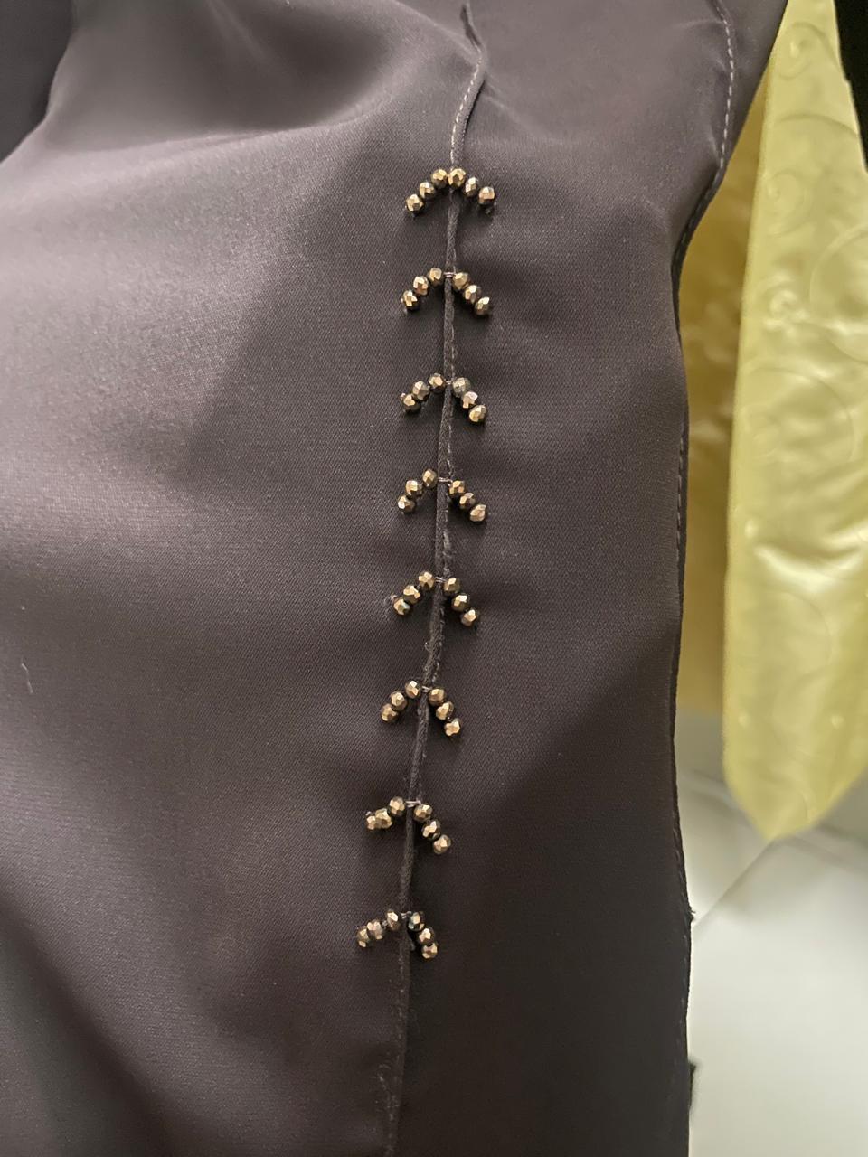 Islamic Modest Wear - Brown Embellished Abaya